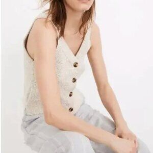 Madewell Rainbow Marled Wakefield Button-Front Sweater Tank  (XXS)